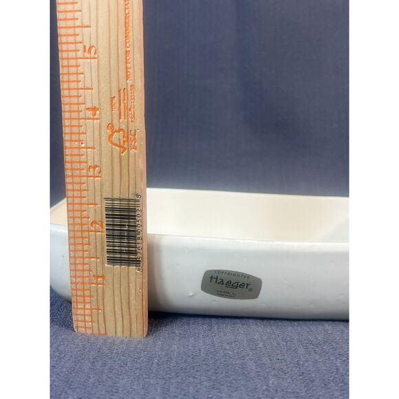 Vintage Haeger Pottery USA Shallow Planter Dish Bone White - Picture 8 of 9